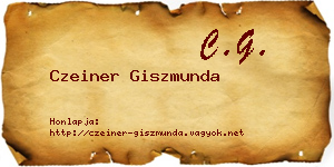 Czeiner Giszmunda névjegykártya