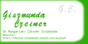 giszmunda czeiner business card